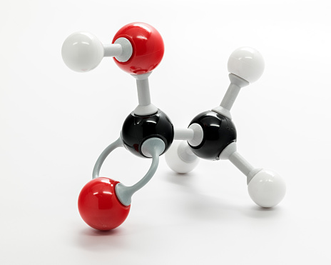 Chemistry molecule model for education on white