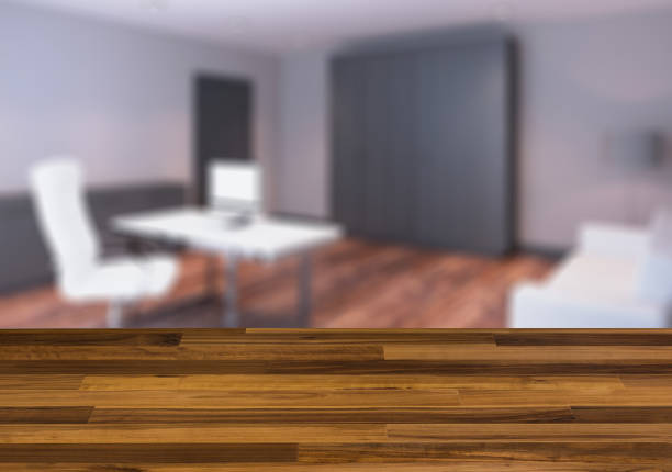 istock Modern office Cabinet. Meeting room.   Wooden table. 927525000