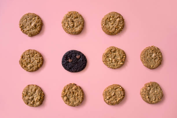 istock chocolate cookie among peanut cookies 927525208