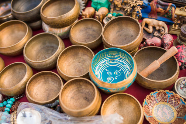 Souvenirs offered on a market, Kathmandu, Nepal