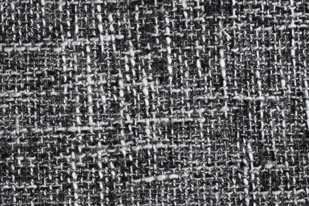 istock Closeup of a woven background in black and white 927531030