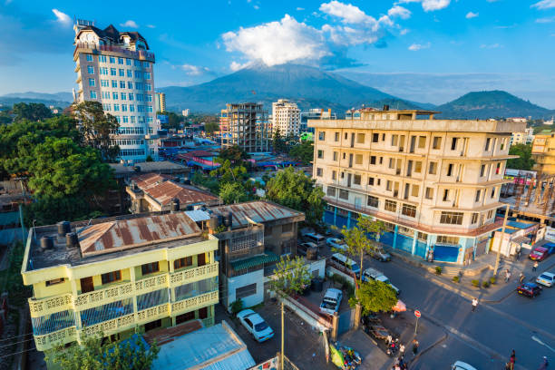 Arusha city view. Tanzania. Arusha, Tanzania -January 24, 2018 - Arusha city view. Tanzania. arusha region stock pictures, royalty-free photos & images