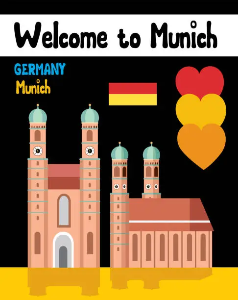 Vector illustration of Welcome the Munich