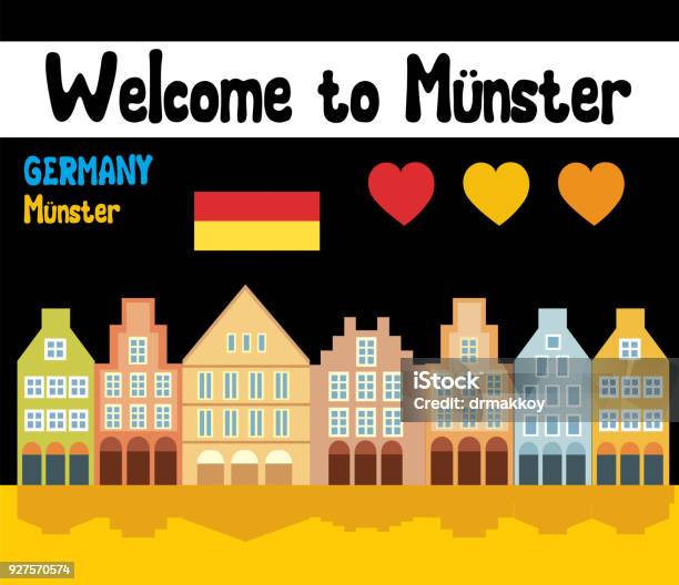 Welcome To Münster Stock Illustration - Download Image Now - Muenster - Germany, City, Germany