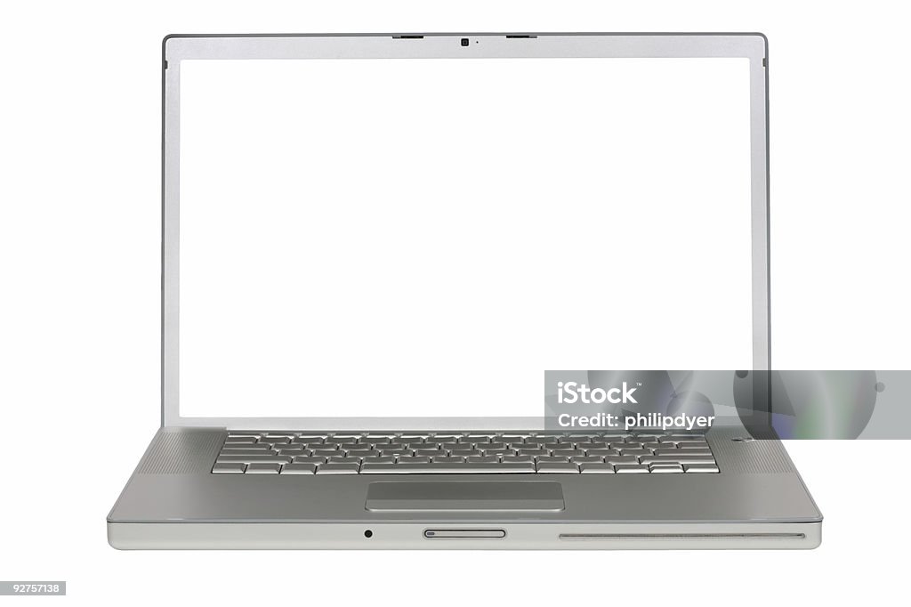 computer portatile con tracciati di ritaglio - Foto stock royalty-free di Affari
