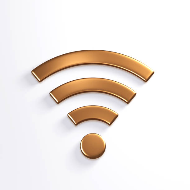 istock Bronze WiFi Wireless Symbol. 3D Render Illustration 927573024