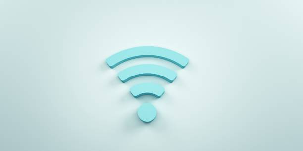 istock Light blue WiFi Wireless Symbol. 3D Render Illustration 927573050