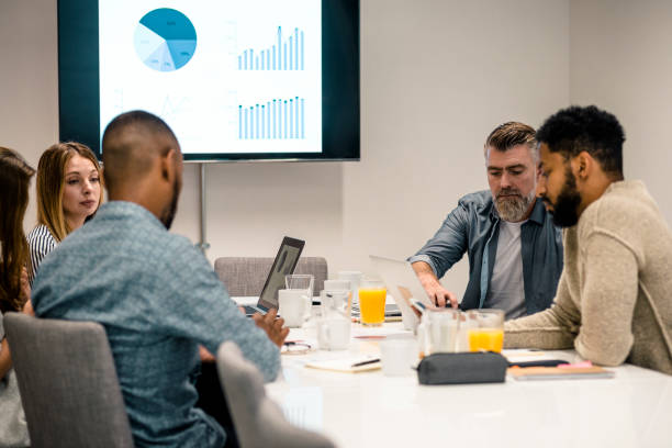 istock Colleagues at a small conference room 927573588