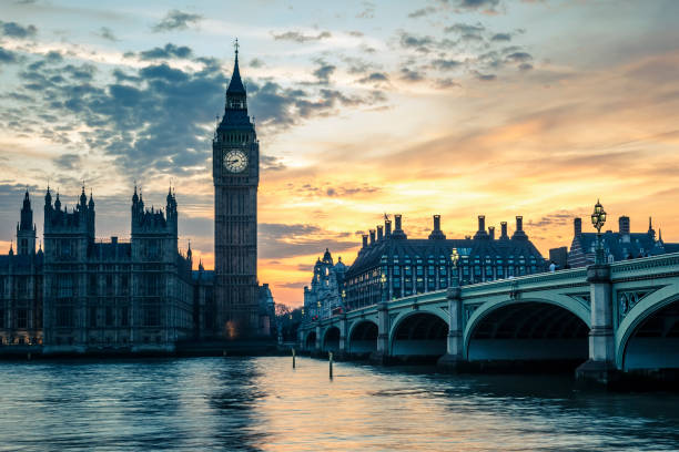 istock Westminster Bridge at sunset, London, UK 927575958
