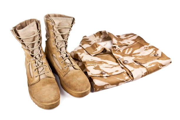 istock army boots and military uniform isolated on white background 927578916