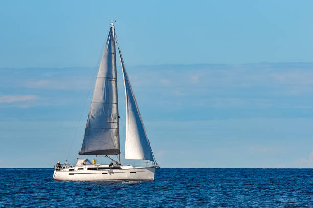 istock White sailboat traveling at Riga 927581906