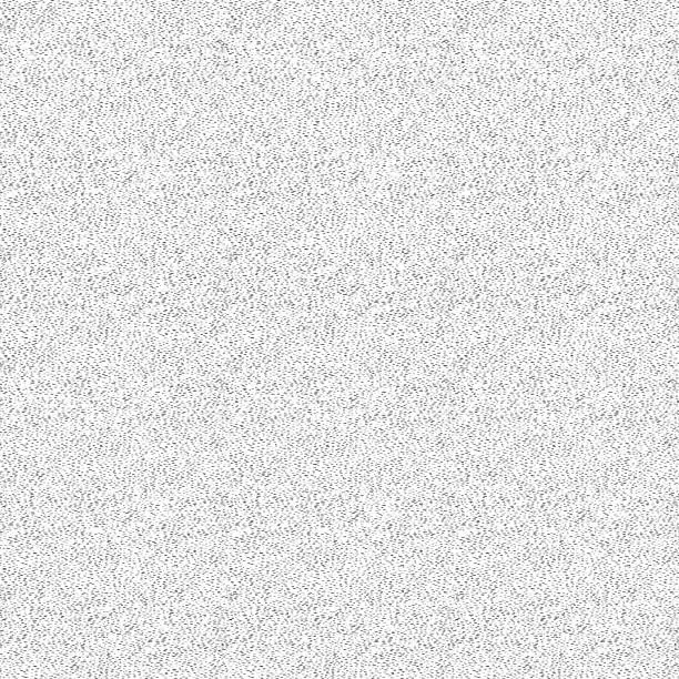 Vector illustration of Rich noisy seamless vector texture of tiny strokes and dots isolated on white background. Endlessly repeating layout of visual noise for creating decorative effect in design or illustration.