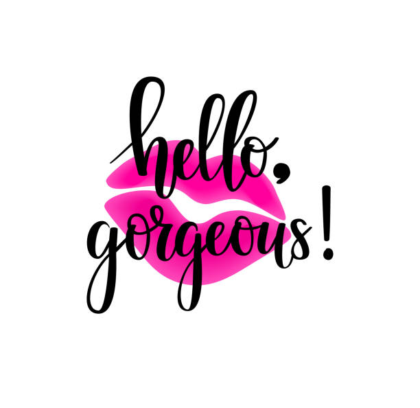 istock Hello gorgeous vector motivational inspirational nice girl quote 927592078