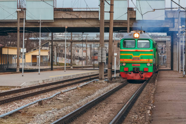 istock Green diesel locomotive 927604000