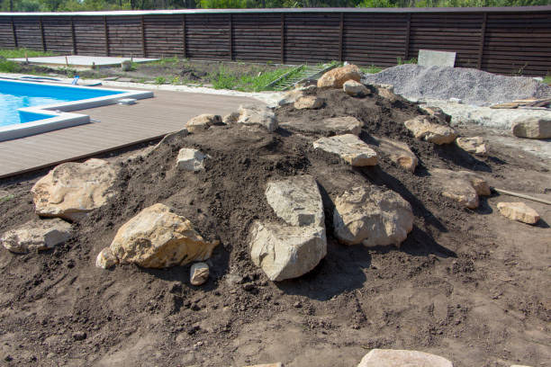 istock Large cobblestones on the Alpine hill, in the making 927604704