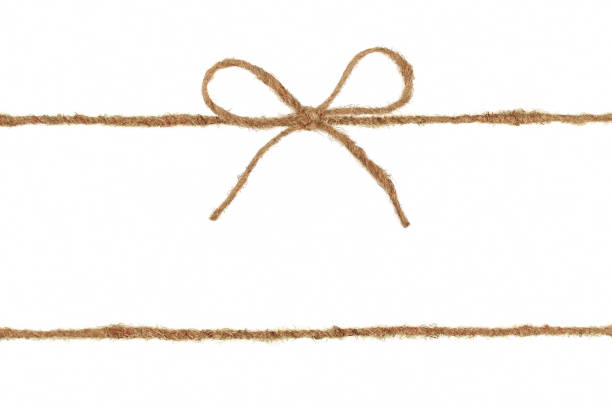 Vintage Burlap Rope Bow Isolated On White Background Stock Photo - Download  Image Now - iStock