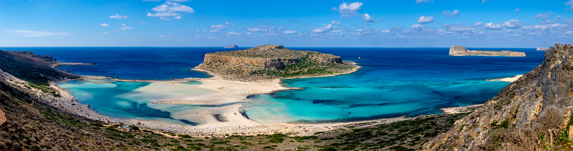 Vibrant blue Balos Beach Lagoon, Gramvousa, Crete, Greece