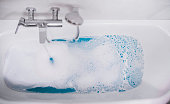 Bubble bath filled tub