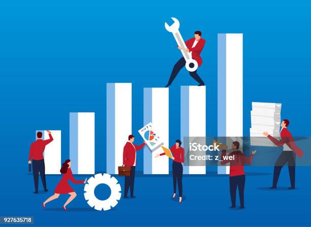 Profit Management And Maintenance Stock Illustration - Download Image Now - Repairing, Finance, Work Tool
