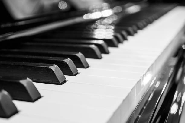 istock Piano keyboard background musical instrument 927641068