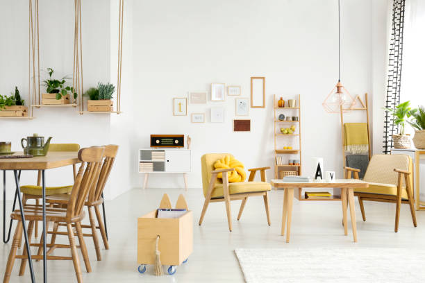 istock Bright living room interior 927646360