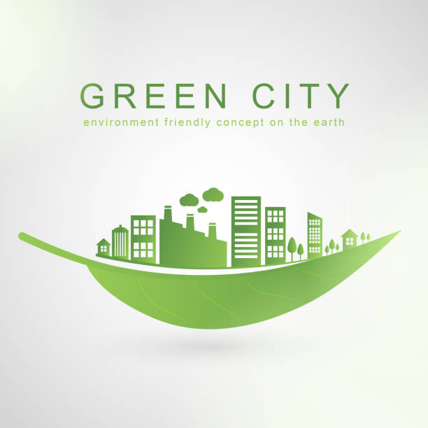 istock City buildings on green design, Eco design background, Vector illustration 927657178
