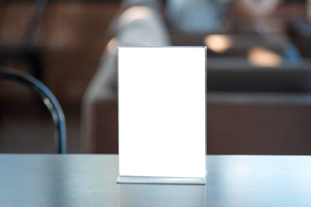istock Stand  Mock up Menu frame  tent card  blurred background  design key visual layout ONLINE ADVERTISING 927659354