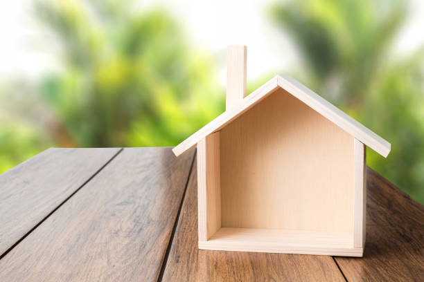 istock Home sweet home copy space Handmade home Shaped symbol house 927659374
