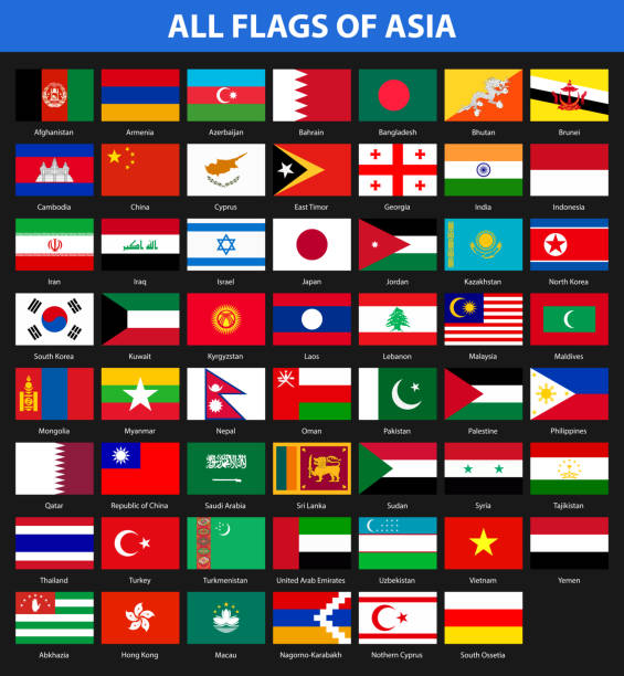 istock All flags of the countries of the Asia. Flat style 927659486