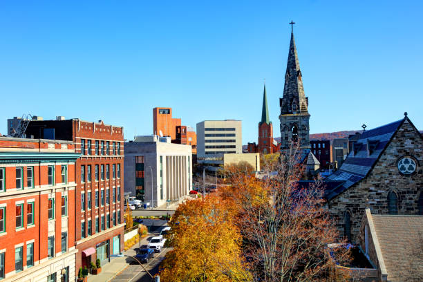 Downtown Binghamton, New York Skyline Binghamton is a city in, and the county seat of, Broome County, New York, United States. binghamton ny stock pictures, royalty-free photos & images