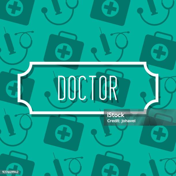 Label Inscription Doctor Profession Work Stock Illustration - Download Image Now - Ambulance, Animal, Assistance