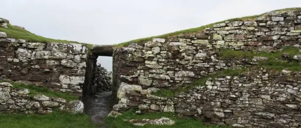 Stone age round structure, Dun Robin, Scotland