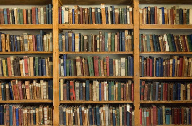 istock A Library of Vintage Books on Pine Shelves 927687828