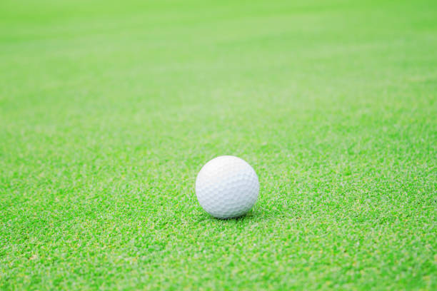 istock Golf ball on the lawn. 927688540