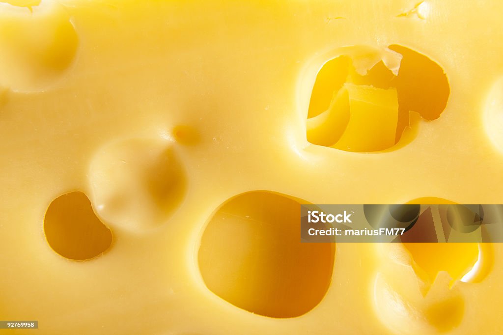 Photo of yellow cheese with holes Cheese background Cheese Stock Photo