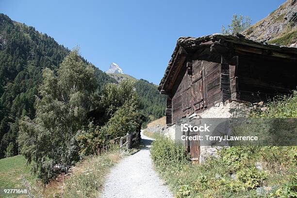 Rustic Charm Of The Zmutt Valley Switzerland Stock Photo - Download Image Now - Barn, Beauty In Nature, Box - Container