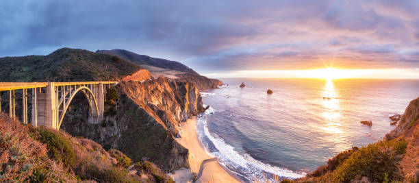 istock Bixby Creek Bridge on Highway 1 at sunset 927724458