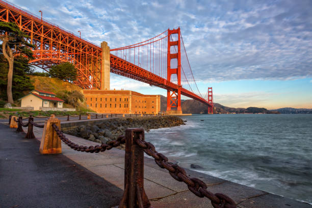 istock Golden Gate Bridge at sunrise, San Francisco USA 927724474