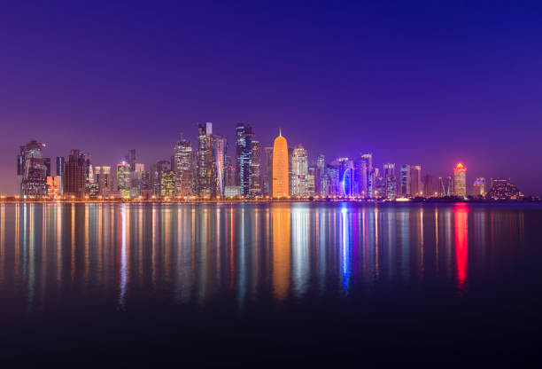 istock Downtown Doha City Skyline at Twilight, Qatar 927727474