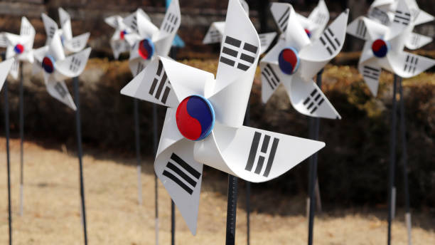 istock The pinwheel flag in the park. 927731058