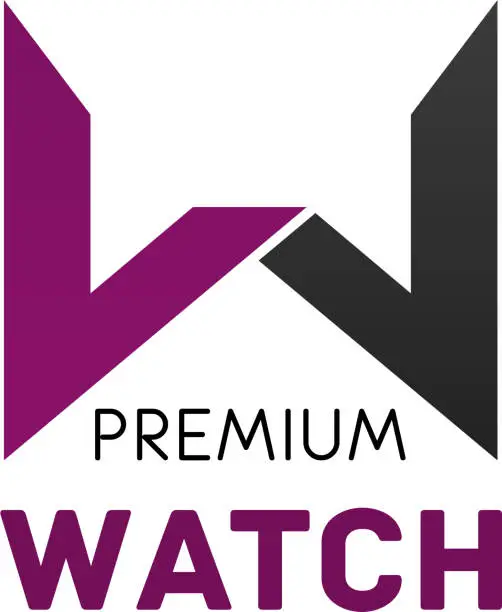 Vector illustration of Logo for brand premium watch