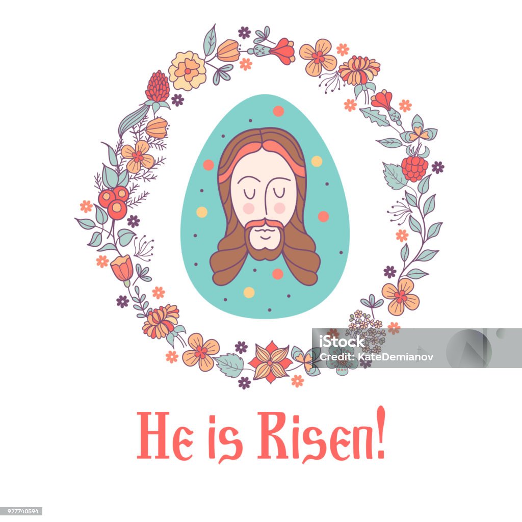 Hắn Đã Sống Lại Minh Họa Vector Phục Sinh Quả Trứng Phục Sinh Với ...