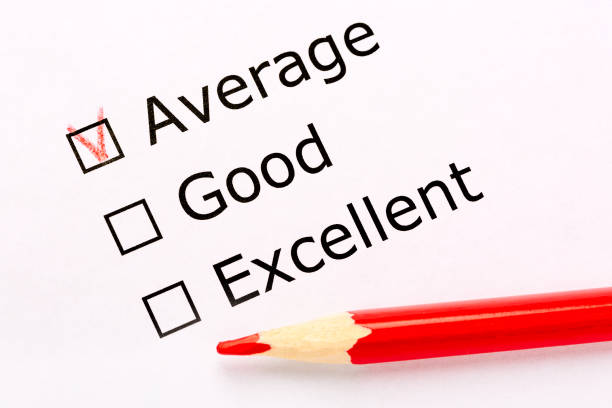 istock White paper sheet with checkboxes and red pencil. Survey asks the persons opinion whether it is average, good or excellent. Customer satisfaction 927748112