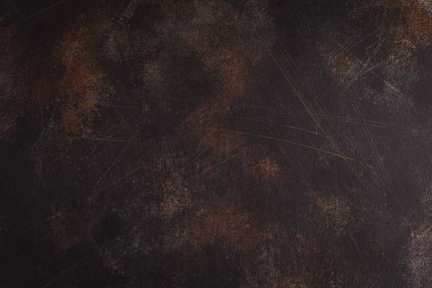 istock Old rusty metal background with scratches. Copy space for text. 927750516