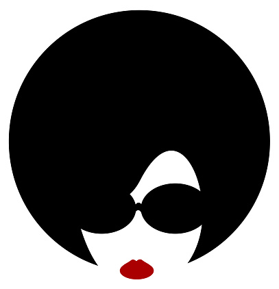 woman with afro and sunglasses
