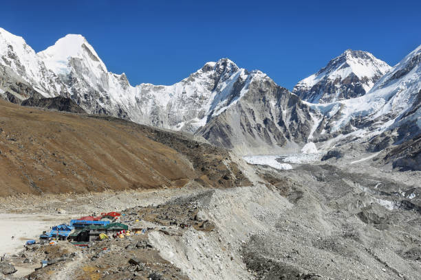 istock Pumori and Lingtren peaks view 927756546