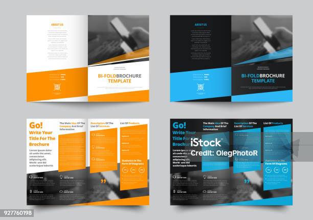 Vector Bifold Brochure For Business And Advertising Stock Illustration - Download Image Now