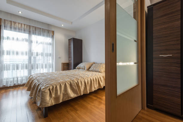 istock Interior of a luxury loft bedroom with master bed 927761210