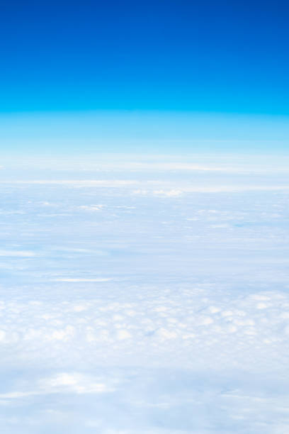 istock Blue sky and Cloud Top view from airplane window,Nature background. 927761266