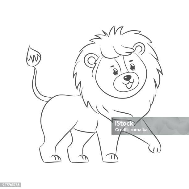 Lion For Coloring Book Stock Illustration - Download Image Now - Adult, Animal, Animal Wildlife